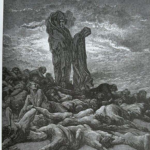 Gustav Dore, Dante and Pope Adrian V, Divine Comedy, Art Print, ~ 250803-WH 705 - Picture 3 of 4